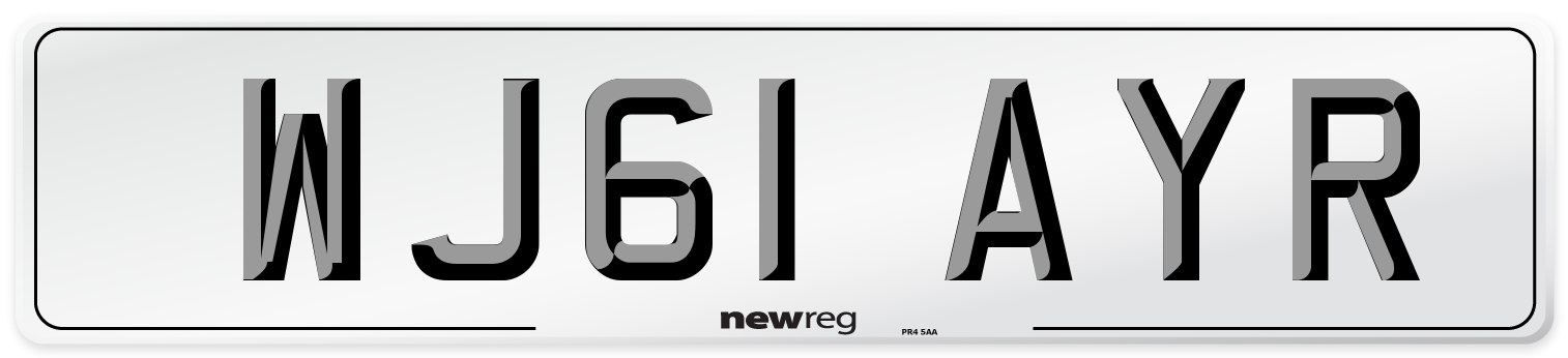 WJ61 AYR Number Plate from New Reg